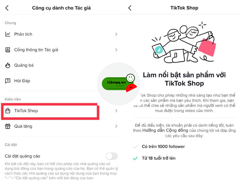 Điều kiện đăng ký gian hàng TikTok Shop