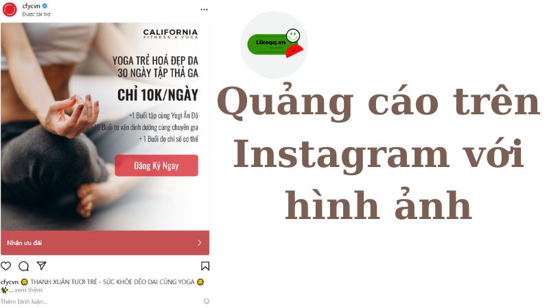 quảng cáo instagram với hình ảnh