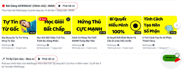 Ví dụ kênh hack lượt xem free