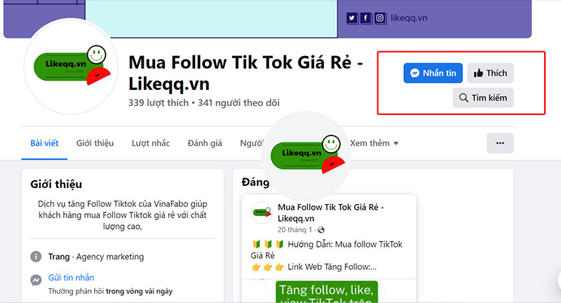 Thêm nút trên Facebook