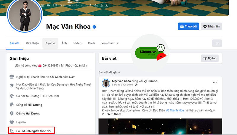 Tạo dấu tích xanh trên Facebook