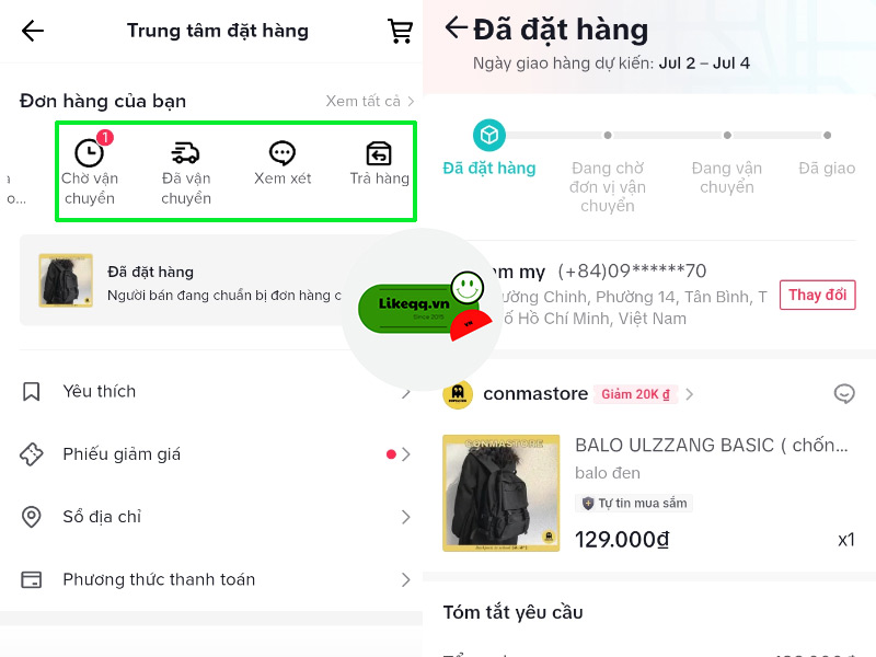 Cách kiểm tra đơn hàng để hủy