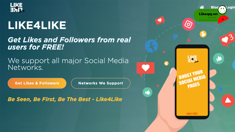App tăng người theo dõi facebook Like4Like