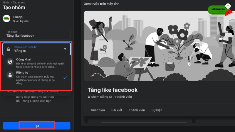 Cách tạo nhóm kín trên Facebook