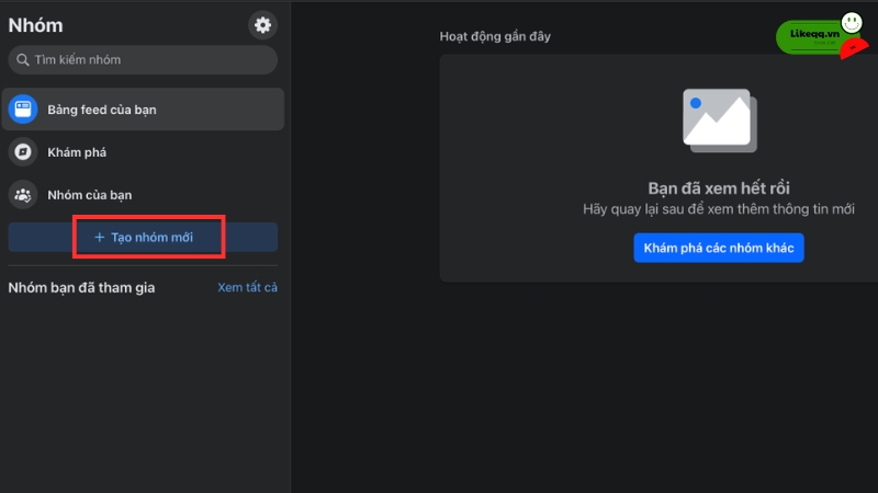Tạo nhóm mới trên facebook