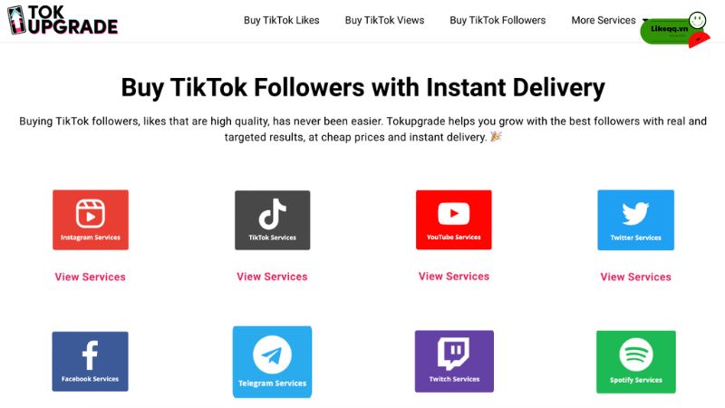 Tool tăng tim TikTok Tokupgrade