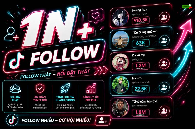 1n follow tiktok